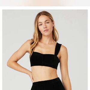 ALO Yoga Micro Corduroy sports bra black